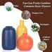 New Set of 3 Colorful Ceramic Vase for Home Decor - Burnt Orange & Blue