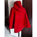 vintage schotte nyc US 740N pea jacket red hooded wool poncho made in usa OS