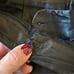 HELMUT LANG LAMB LEATHER PANTS STRAIGHT LEG LINED POCKETS MOTO BIKER BLK M