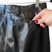 HELMUT LANG LAMB LEATHER PANTS STRAIGHT LEG LINED POCKETS MOTO BIKER BLK M