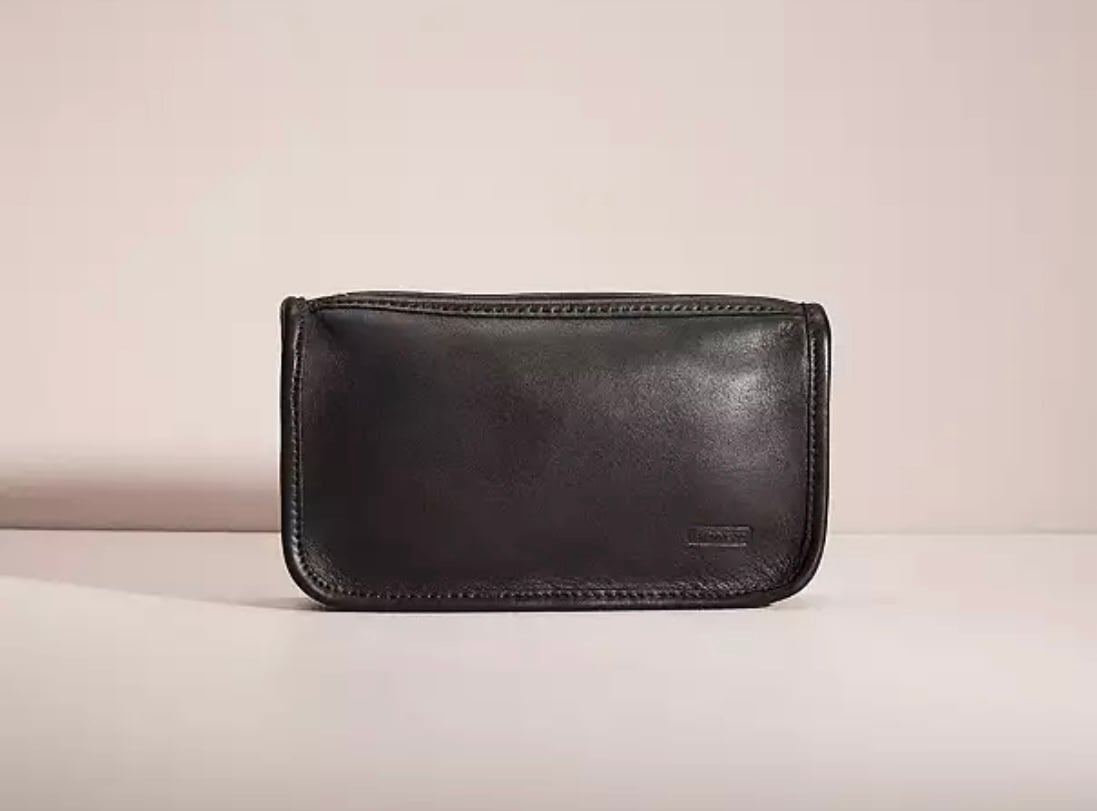 Vintage COACH Zip Utility Pouch Wallet Cosmetic Chunky Case Clutch
