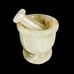 Mortar and Pestle, onyx green marble herbs, spices, nuts grinder gift for her