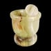 Mortar and Pestle, onyx green marble herbs, spices, nuts grinder gift for her