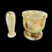 Mortar and Pestle, onyx green marble herbs, spices, nuts grinder gift for her