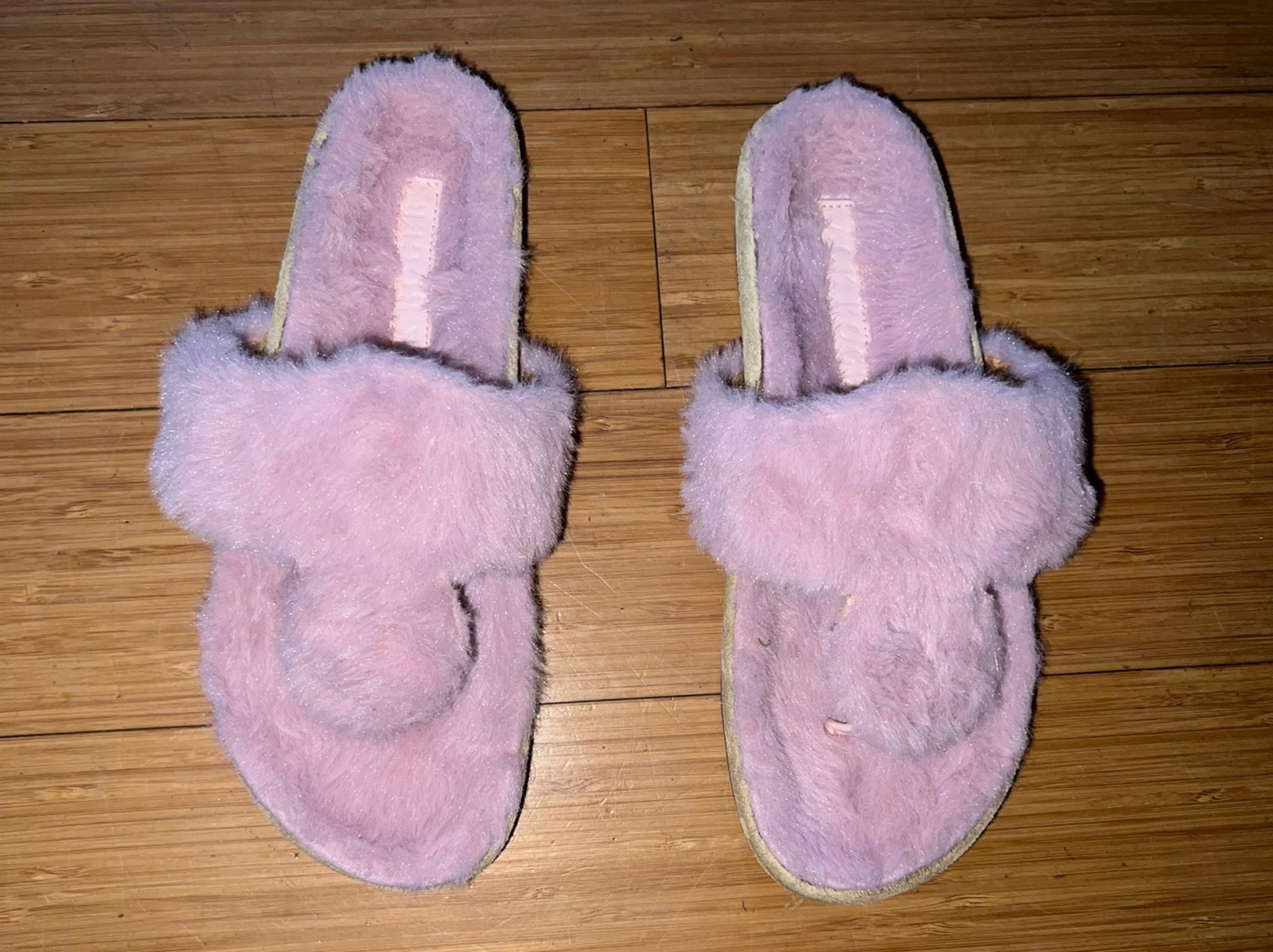NEW Jack Rogers Women's  Cozy Comfort Sandals Pink FAUX FUR Sz 6