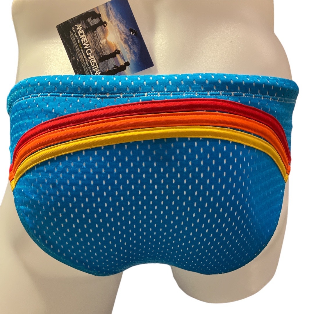 Andrew Christian California Mesh Bikini Electric Blue Medium