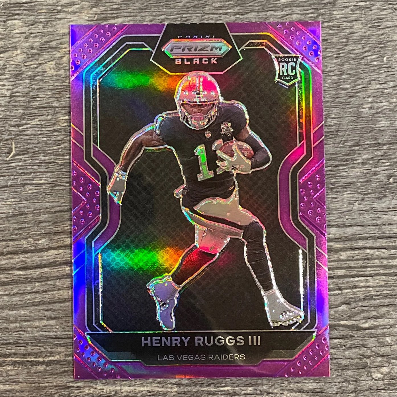 Henry Ruggs Prizm Black RC Purple #/125