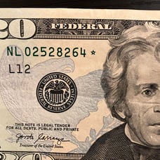 20 Dollar Star Note 2017 Low Serial Number RARE