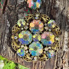 Vintage Hollycraft aurora borealis necklace rare