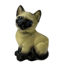 Lefton Siamese Cat Kitten Planter 6”