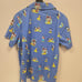 Disney Shirt Adult Blue Mickey Mouse, Goofey, Donald Duck Button up Size Large