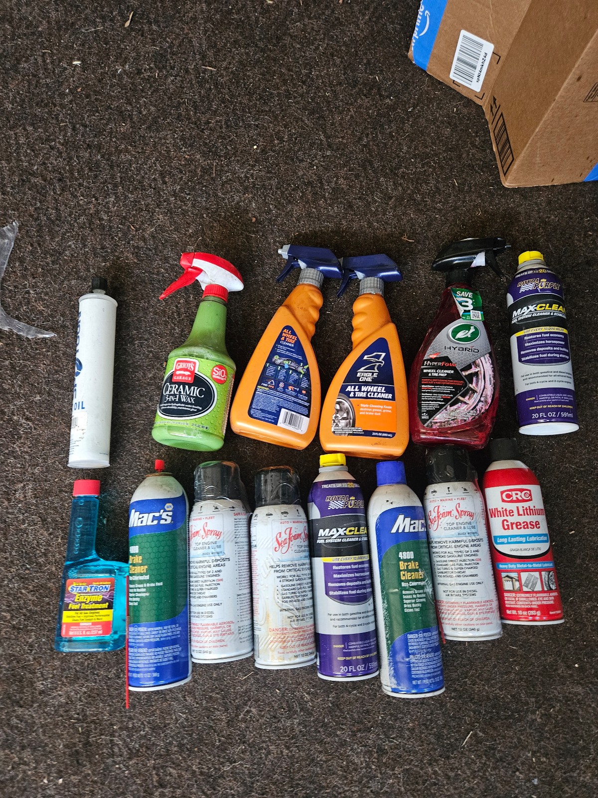 car cleaning and maintenance items