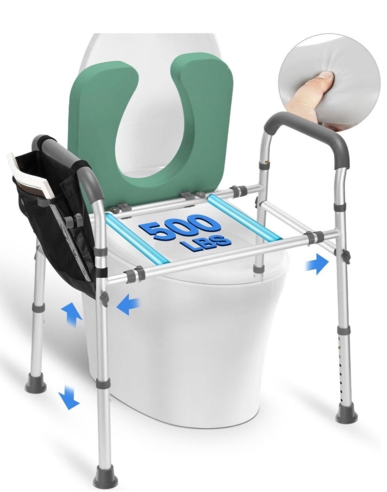 Heavy Duty Toilet Seat / Toilet Riser with Handles