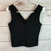 Madewell Black V-Neck Sleeveless Crop Top Size XXS