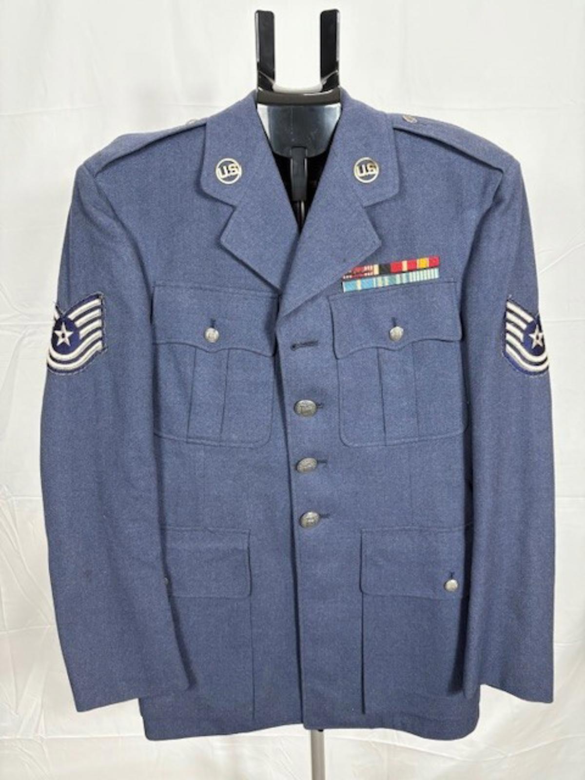 US Air Force Vintage Vietnam Era Wool Jacket with Pants sizes 38R and 34/34