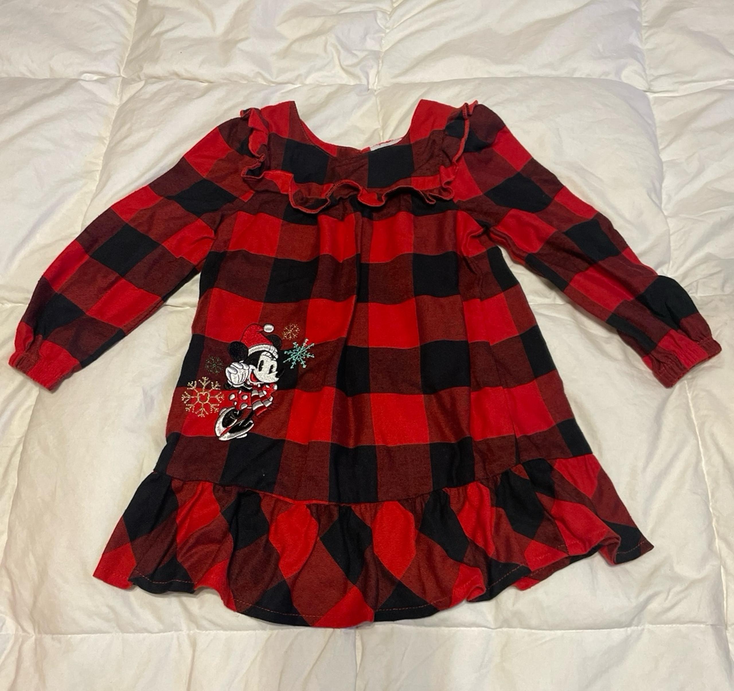 Disney Park Minnie Mouse Christmas night gown for little girl