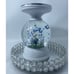 Bath & Body Works 3-Wick Candle Holder WATER GLOBE SPRING/EASTER Bunny Pedestal