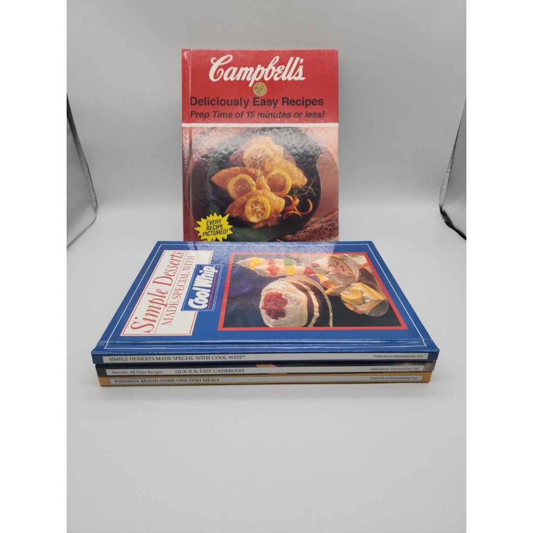 Vintage Cookbook Set of 4 Cool Whip Campbell's One Dish Meals Casseroles