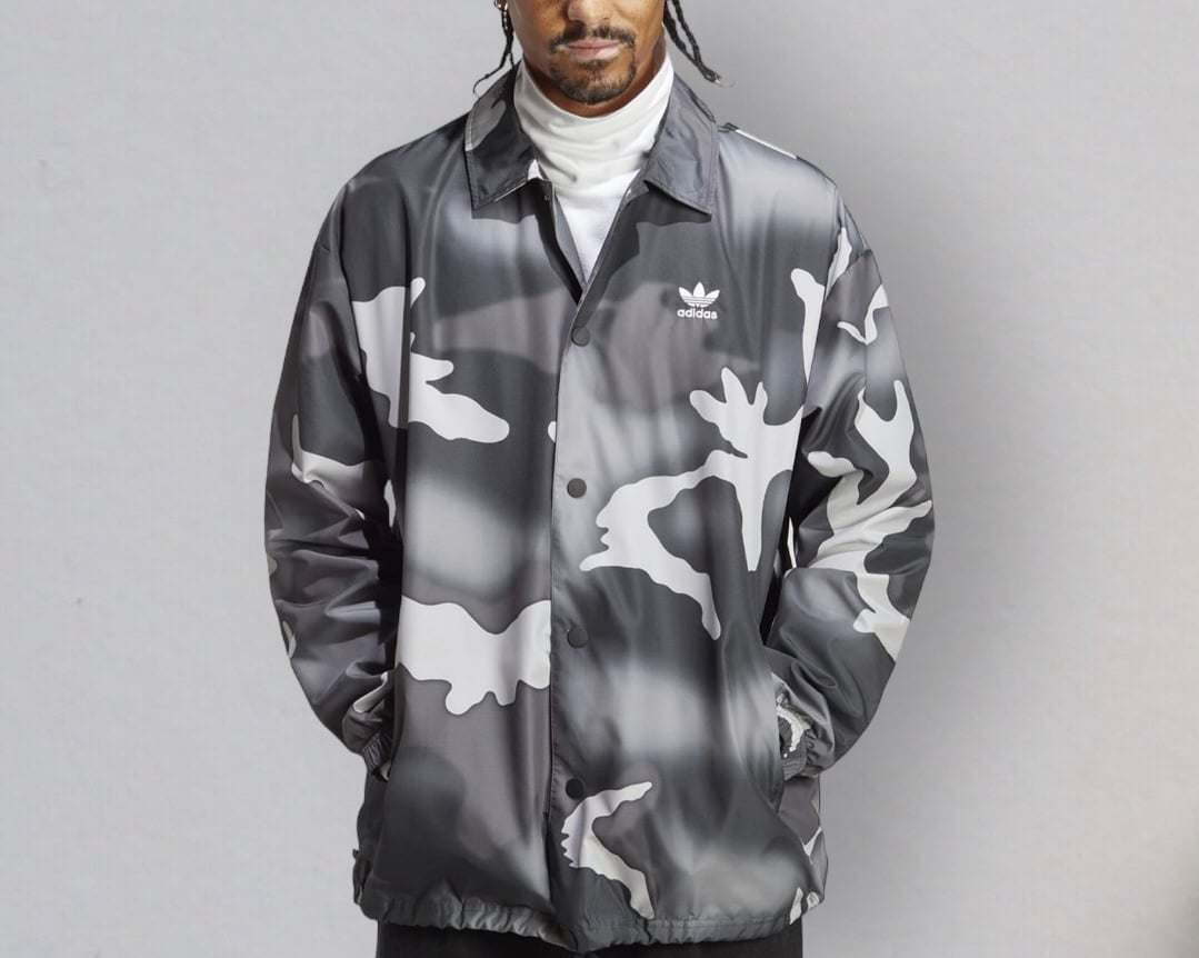 NWT! Men’s Adidas camo print coach jacket 110 retail!