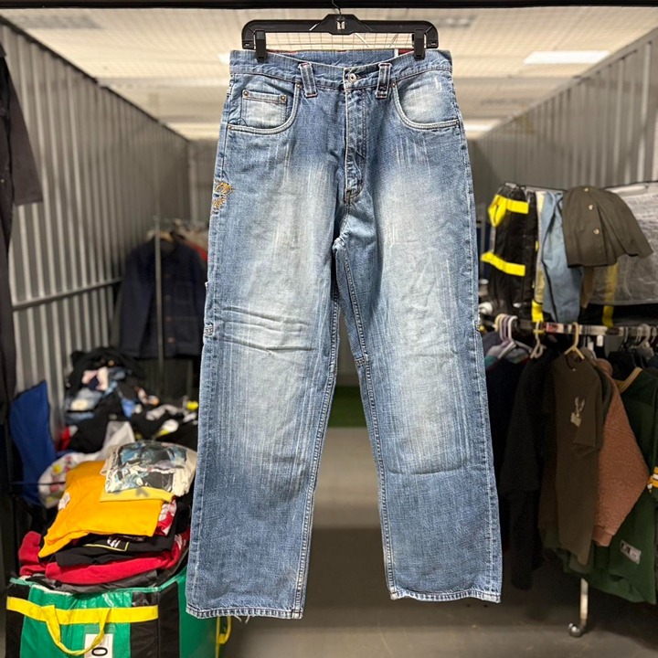 Vintage Y2K phat farm baggy blue jeans men’s size 32x33