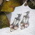 Artisan Sterling Silver Pink Cultured Pearl Chandelier Earrings E087