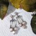 Artisan Sterling Silver Pink Cultured Pearl Chandelier Earrings E087