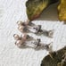 Artisan Sterling Silver Pink Cultured Pearl Chandelier Earrings E087