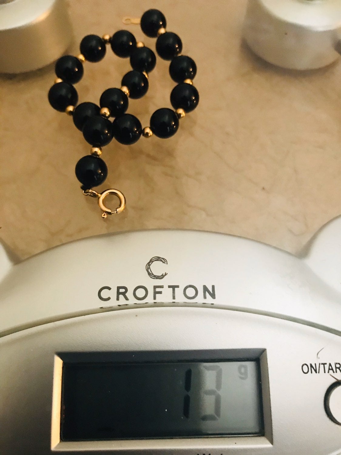 14k onyx bracelet