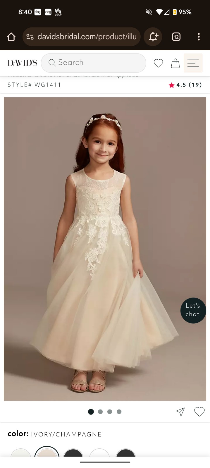 Illusion and Tulle Flower Girl Dress David's bridal