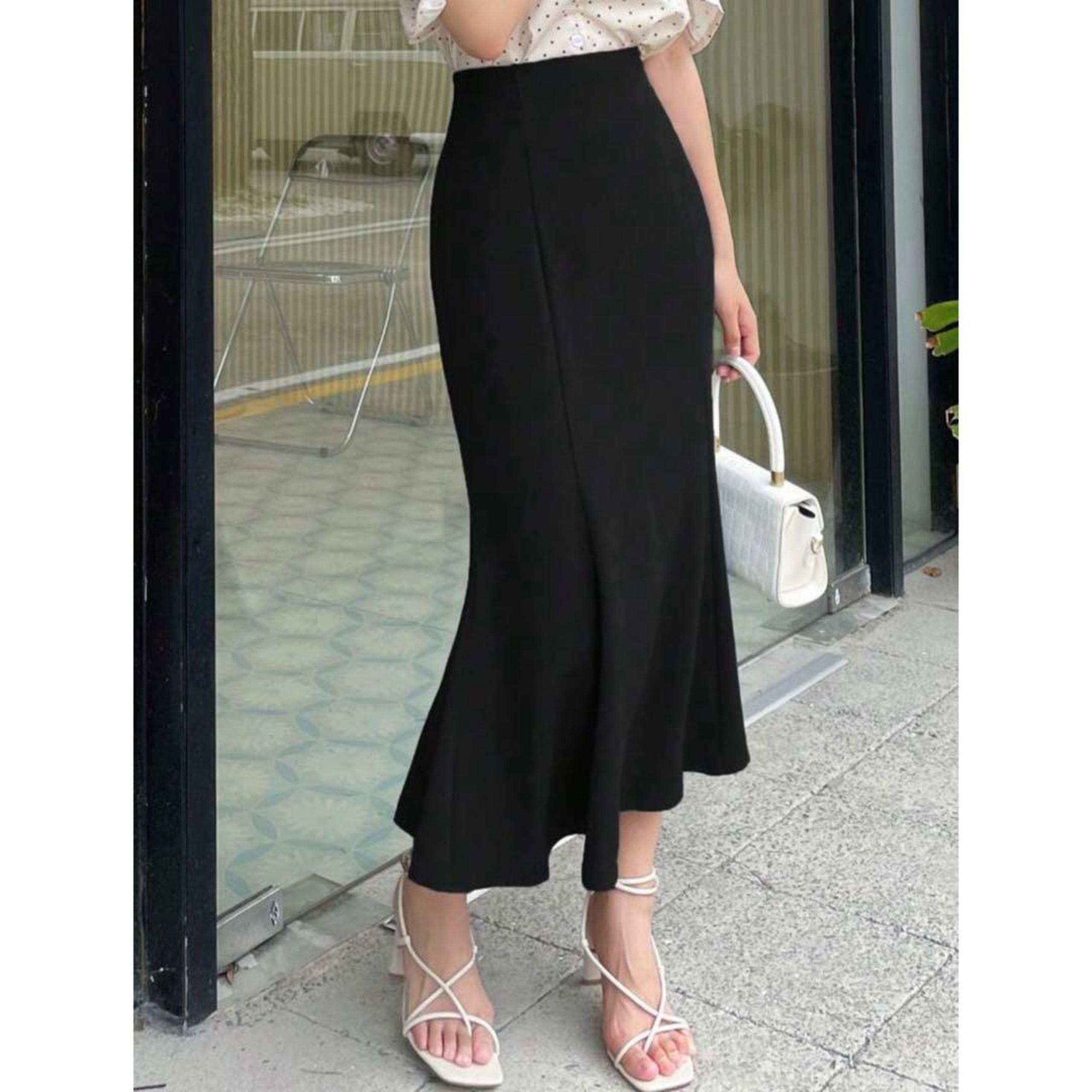 ♡SHEIN FRIFUL Lace-up Front Mermaid Hem Skirt♡