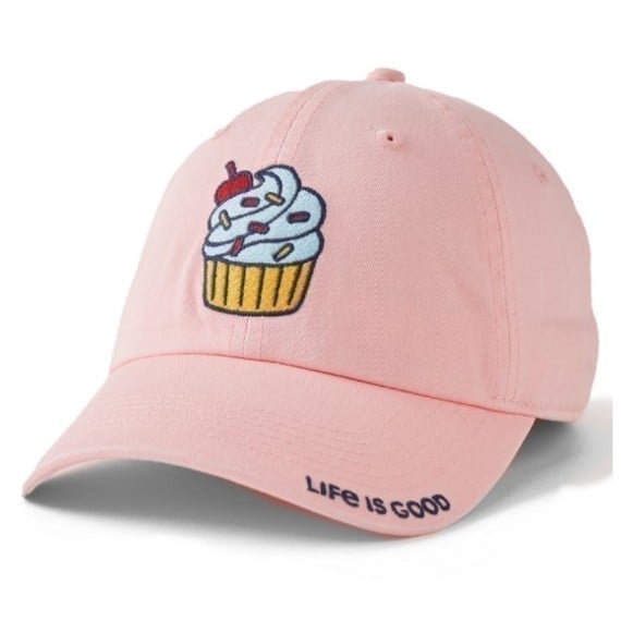 RARE! Life Is Good Pretty Sweet Cupcake Pink Kids Chill Cap NWT