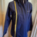 Vineyard Vines Performance Jacket with hood size XS Navy Blue striped lining