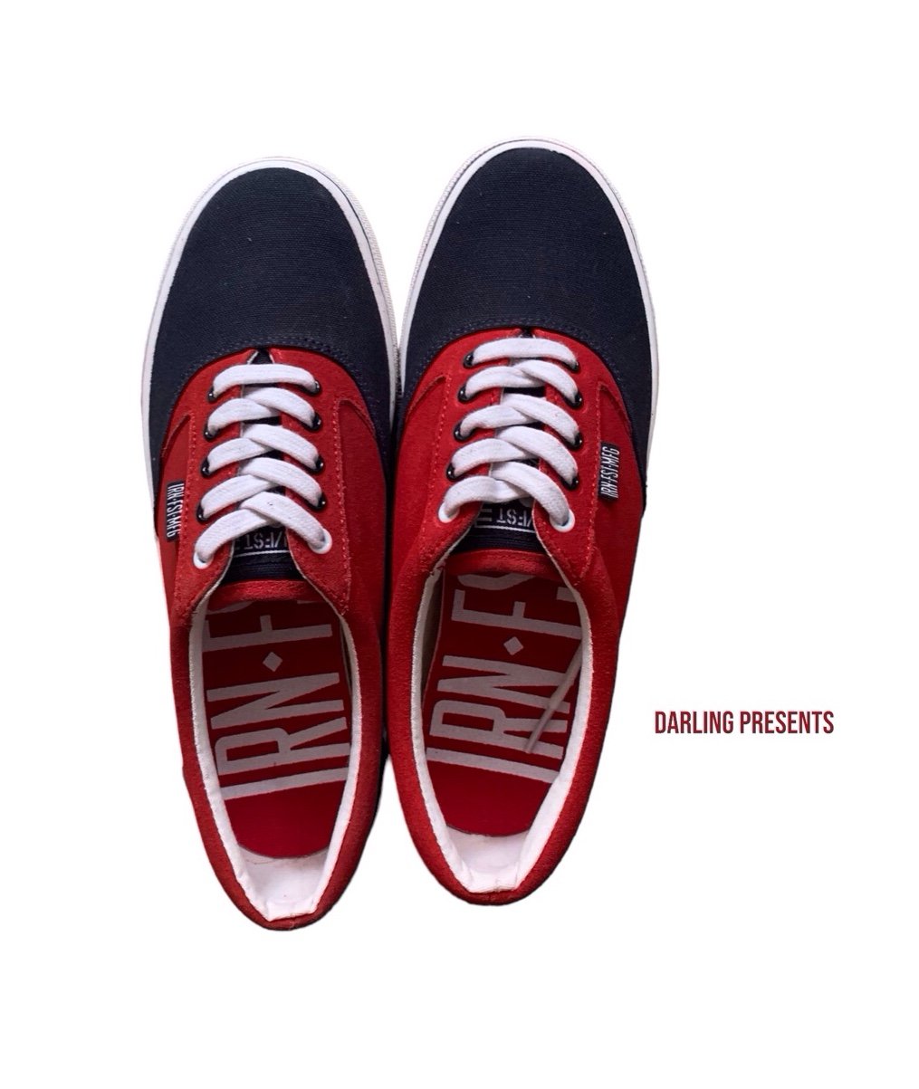 IRON FIST TWO TONE SNEAKERS MEN COLOR BLACK & RED SIZE 7