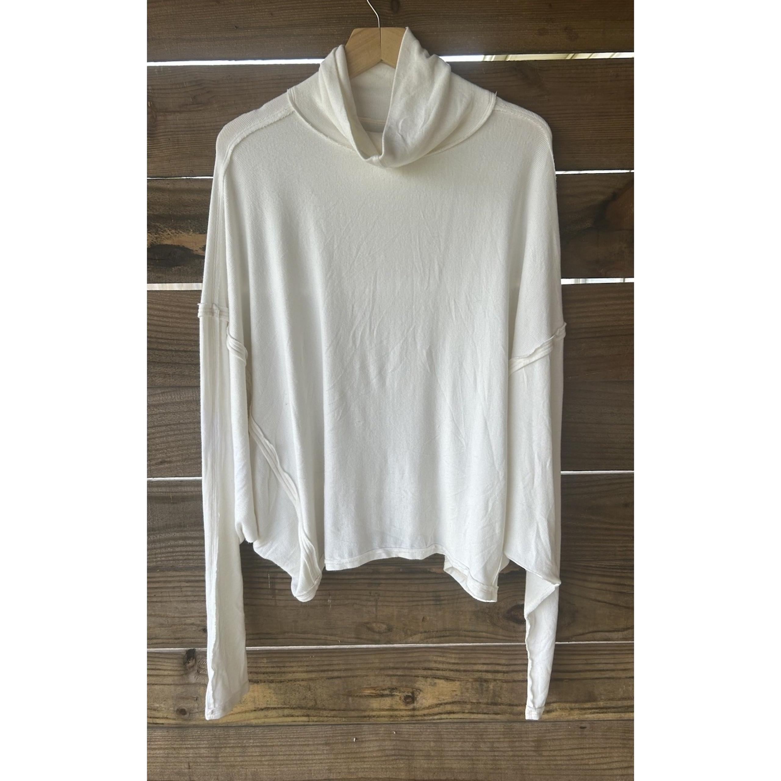 We The Free Medium Tunic Mock Neck Cream Free People Oversized