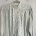 Vintage Lord & Taylor flower embroidered 1/4 button up long sleeve nightgown