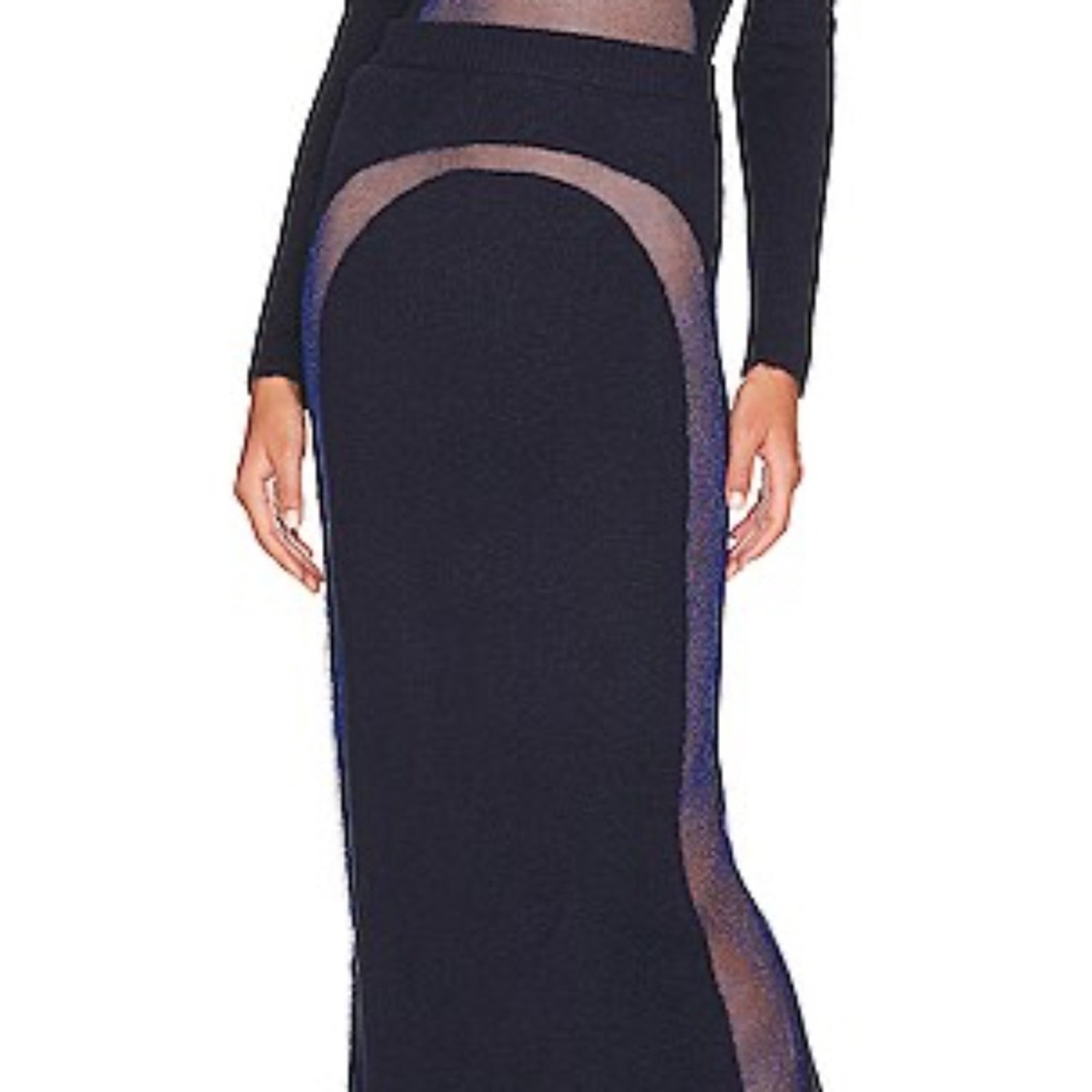CULT GAIA Women's Mallory Midi Pencil Skirt Navy Blue S NWT