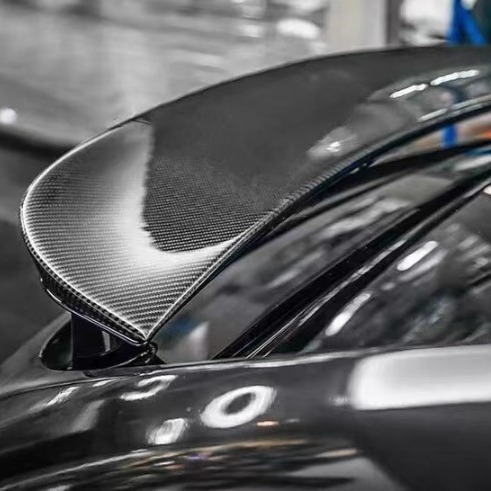 BRAND NEW 2016-2024 TESLA MODEL X GLOSSY REAL CARBON FIBER REAR TRUNK SPOILER