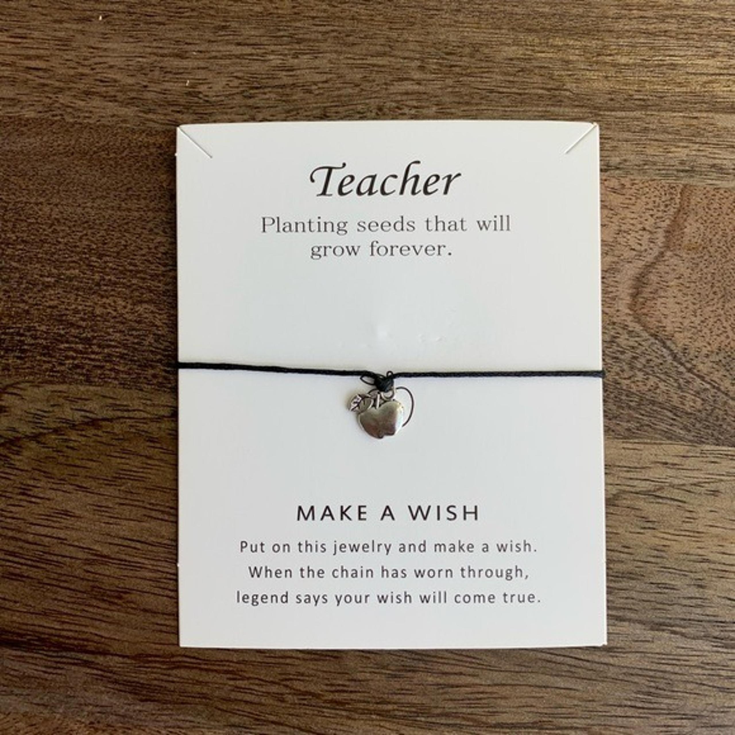 Teacher Christmas Gift Silver Bracelet
