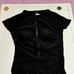 Cupshe Black Mock Neck Zipper Short Sleeve One Piece Swimsuit NWT Size XS