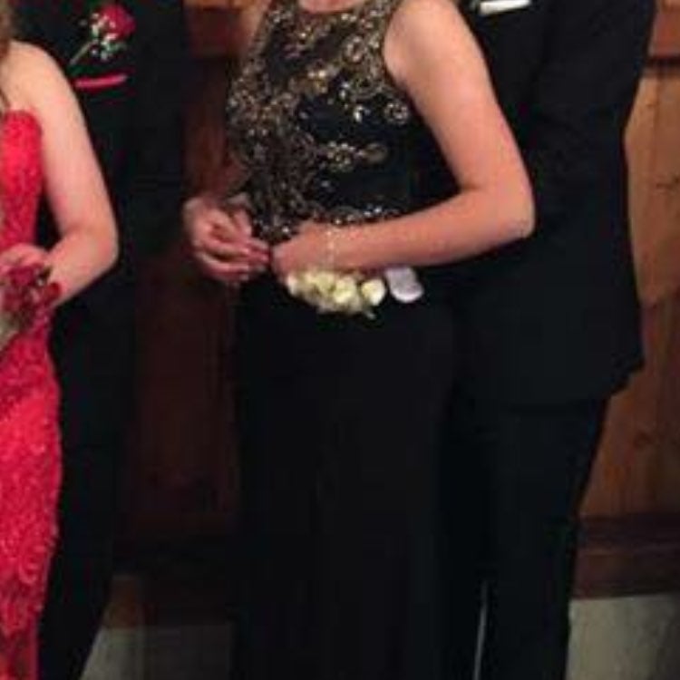 Black And Gold formal dress