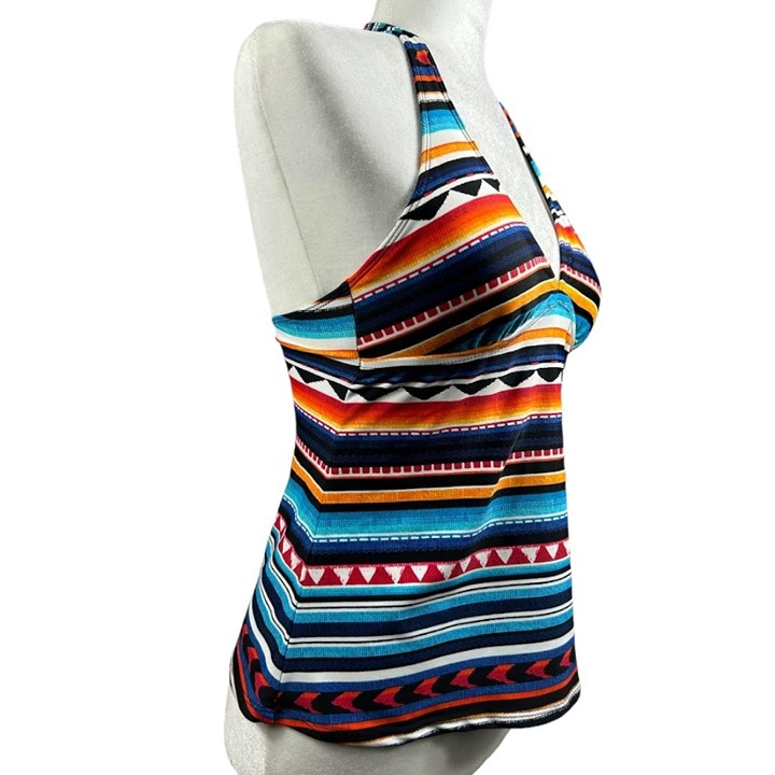 Chaps Halter Tankini Swimsuit Top Size 6