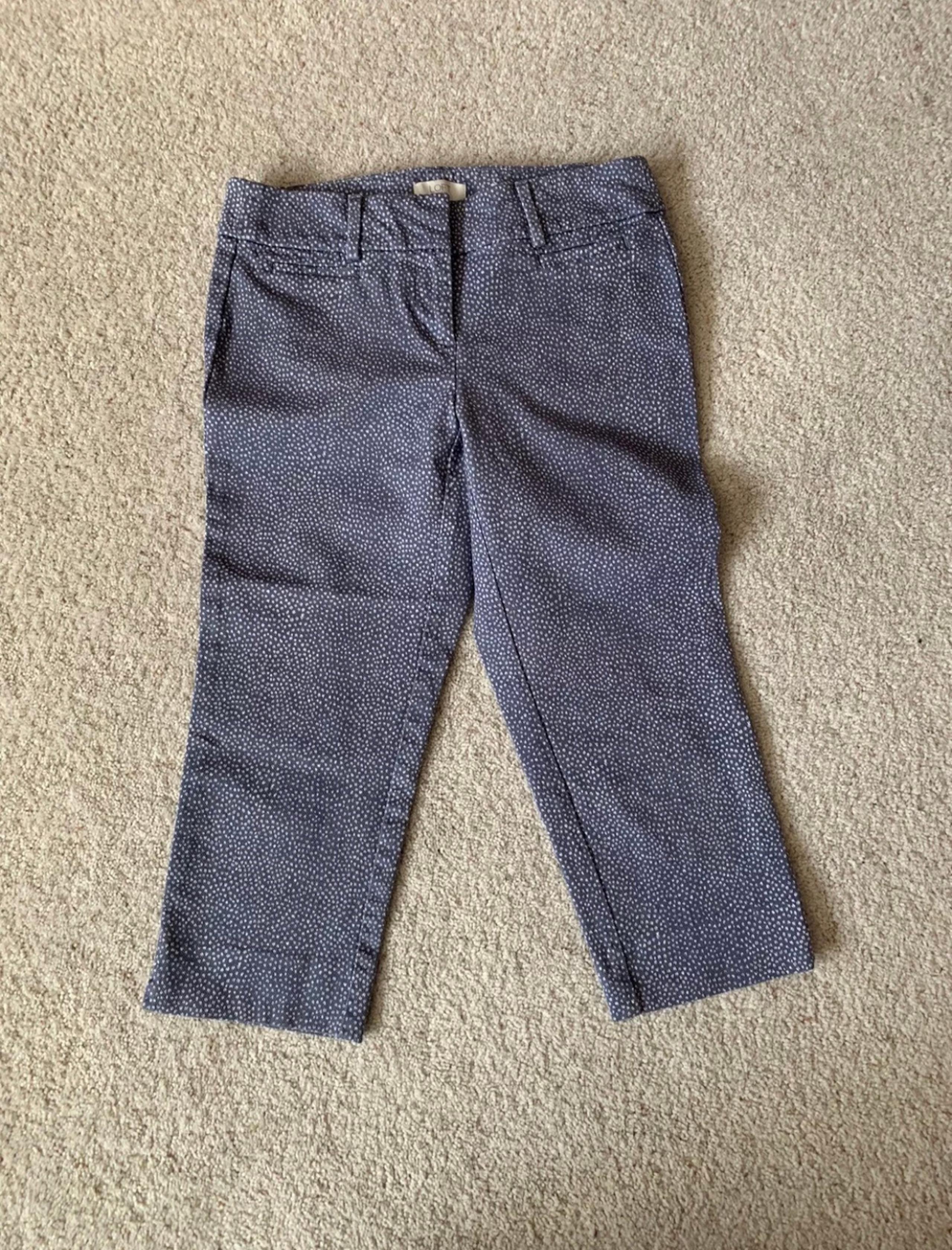Ann Taylor Loft Capri Pants Womens Size 2P Blue Chambray Denim Trousers