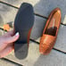 Vintage Brown Woven Leather Flats, 4