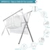 Foldable Portable Garment Rack with 20 Windproof Hooks -8sz9