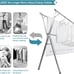 Foldable Portable Garment Rack with 20 Windproof Hooks -8sz9