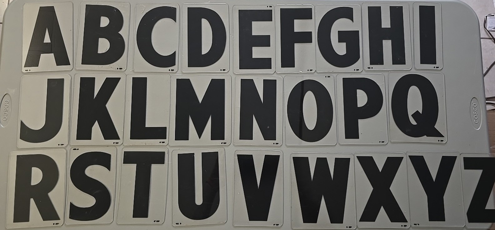 Zip6 marquee letters