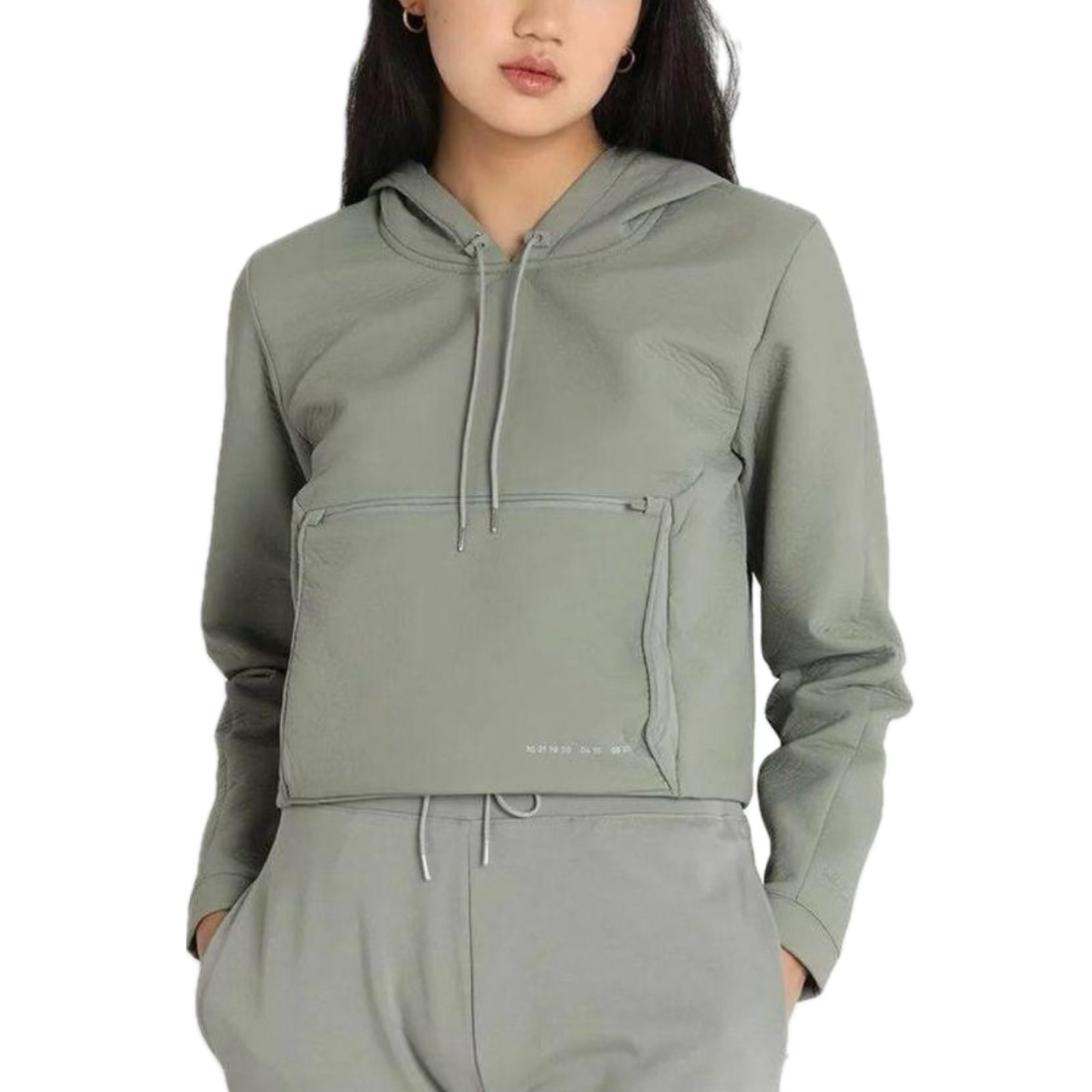 Nike Tech Pack Packable Cropped Hoodie Sz XS In Green