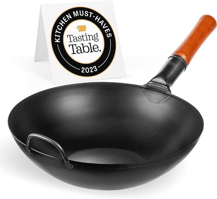 Carbon Steel Wok Pan 13,5 “ Stir Fry Pans
