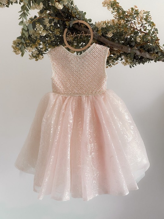 Embroidered flower girl dress, boho girl dress, baby girl dress