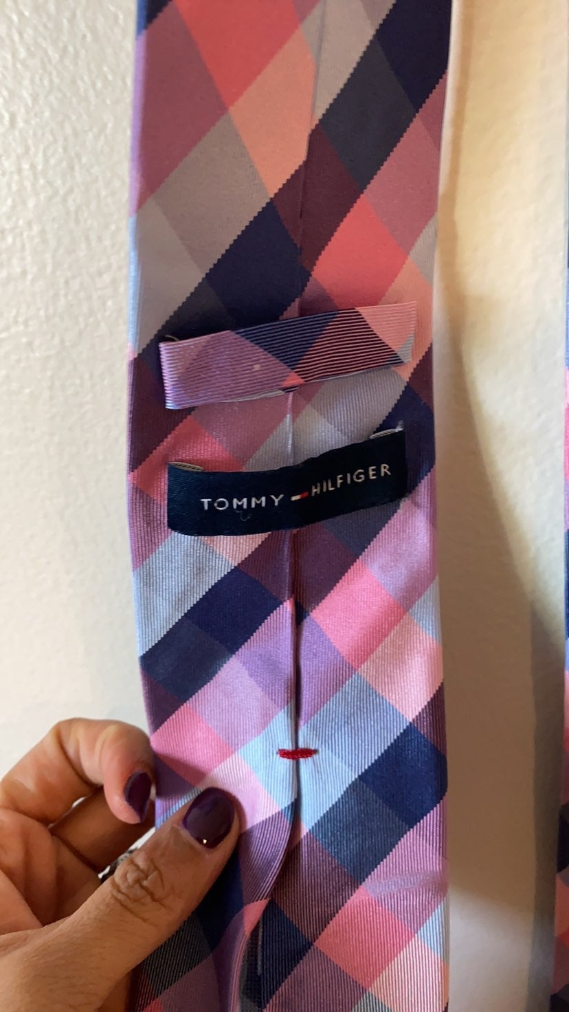 Tommy Hilfiger tartan silk tie
